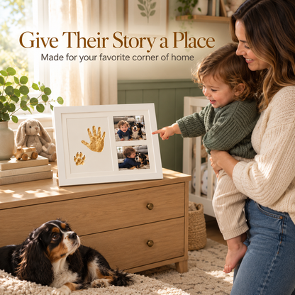 Baby & Pet Handprint Keepsake Frame Kit – Create a Memory That Lasts Forever