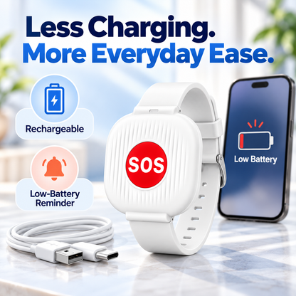 ⚡ One-Touch SOS Safety Watch – Instant Wi-Fi Alerts to Family Phones | Rechargeable & Waterproof Design