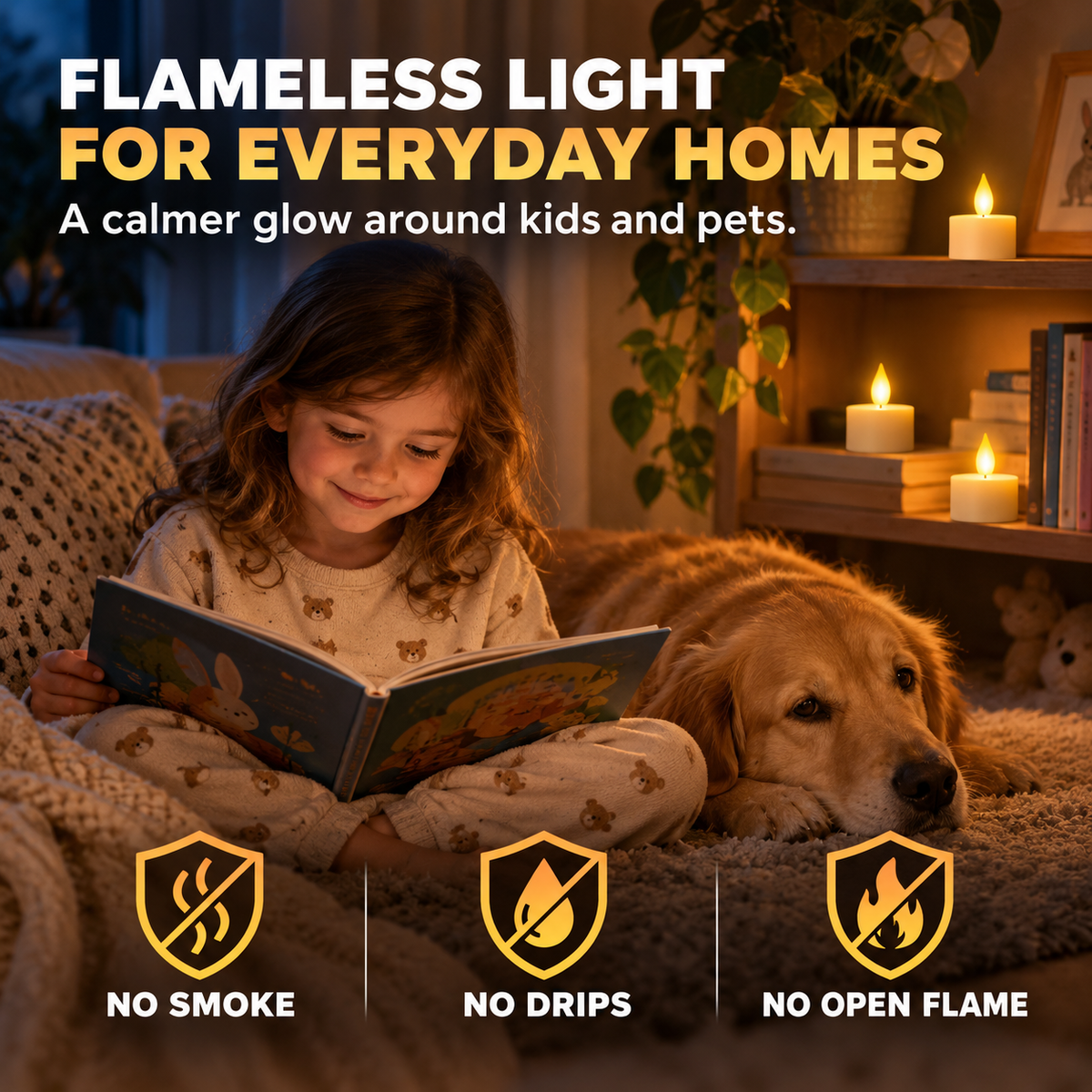 🕯️12pcs Rechargeable Flameless Tealight Candle with Remote Control, Charging Station🕯️