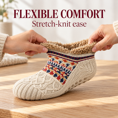 Cozy Non-Slip Slipper Socks – Ultra-Soft Fleece Lining & Stretchy Comfort
