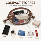 Football-Shaped Clear Crossbody Bag
