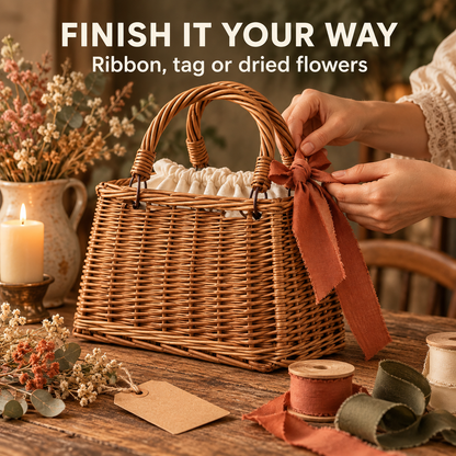 Rattan Wicker Gift Basket – DIY Decorative Handbag