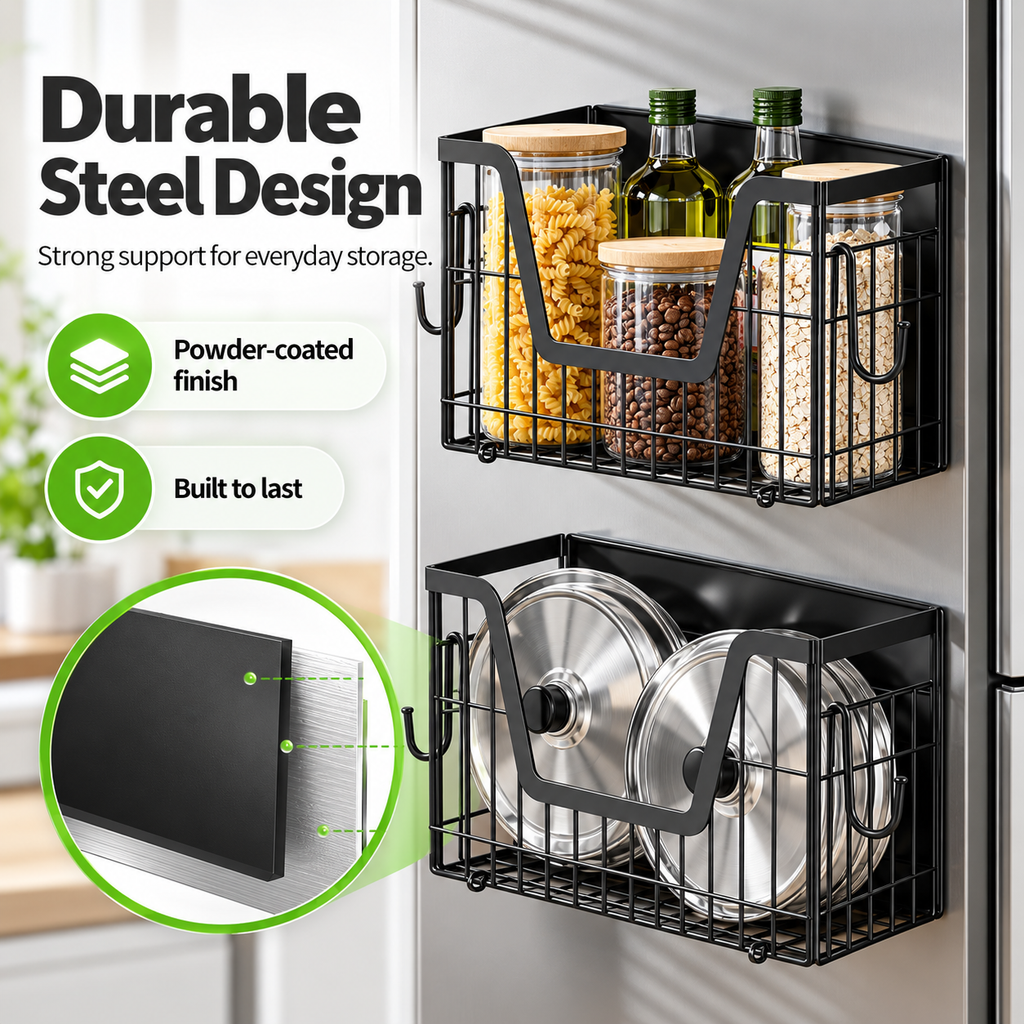 Magnetic Fridge Storage Shelf – More Space, Less Clutter