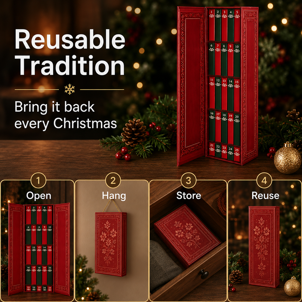 25-Day Mini Book Ornament Advent Calendar