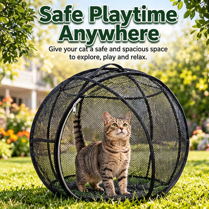 Portable Mesh Cat Playpen – Foldable Indoor & Outdoor Enclosure