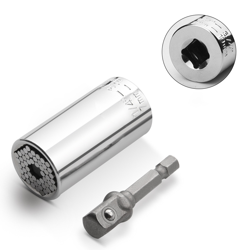 🔧Multifunctional socket tool—automatically adapts to and grips fasteners of various shapes🔧