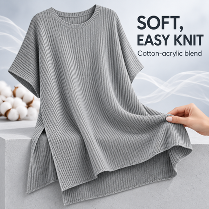 Women’s Ribbed Knit Batwing Top