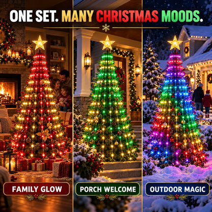 Smart RGB Christmas Tree Lights with App & Music Sync