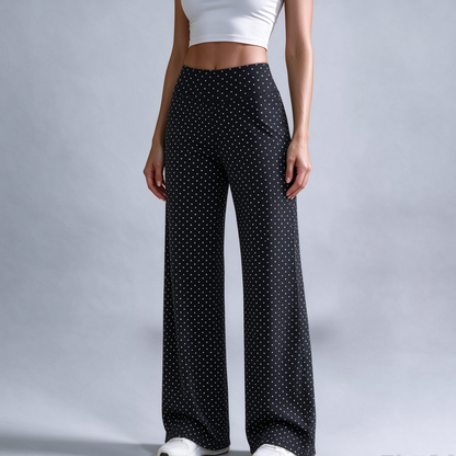 🐆 Women's Leopard Print Wide-Leg Pants ✨ – High Waist & Relaxed Fit