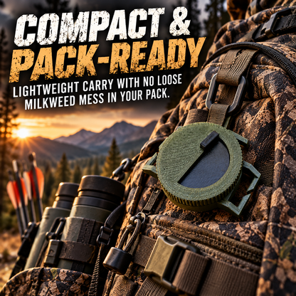 🦌 Natural Milkweed Storage Container – Track Wind Direction for Smarter Hunting! 🌲
