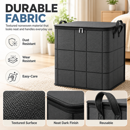 220L Foldable Storage Bag – Extra Large Organizer for Clothes, Blankets & Bedding