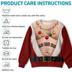 🎅Custom Funny Ugly Sweatshirt - Santa Approved Trouble Maker