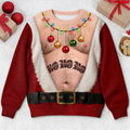 🎅Custom Funny Ugly Sweatshirt - Santa Approved Trouble Maker