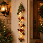 Illuminated Christmas Light Ornaments, Suitable for Front Door and Indoor Holiday Decorations