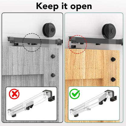 🚪Barn Door Soft Close Kit for 88-132 lbs Flat Track, Hidden Track-Mounted Damper🚪