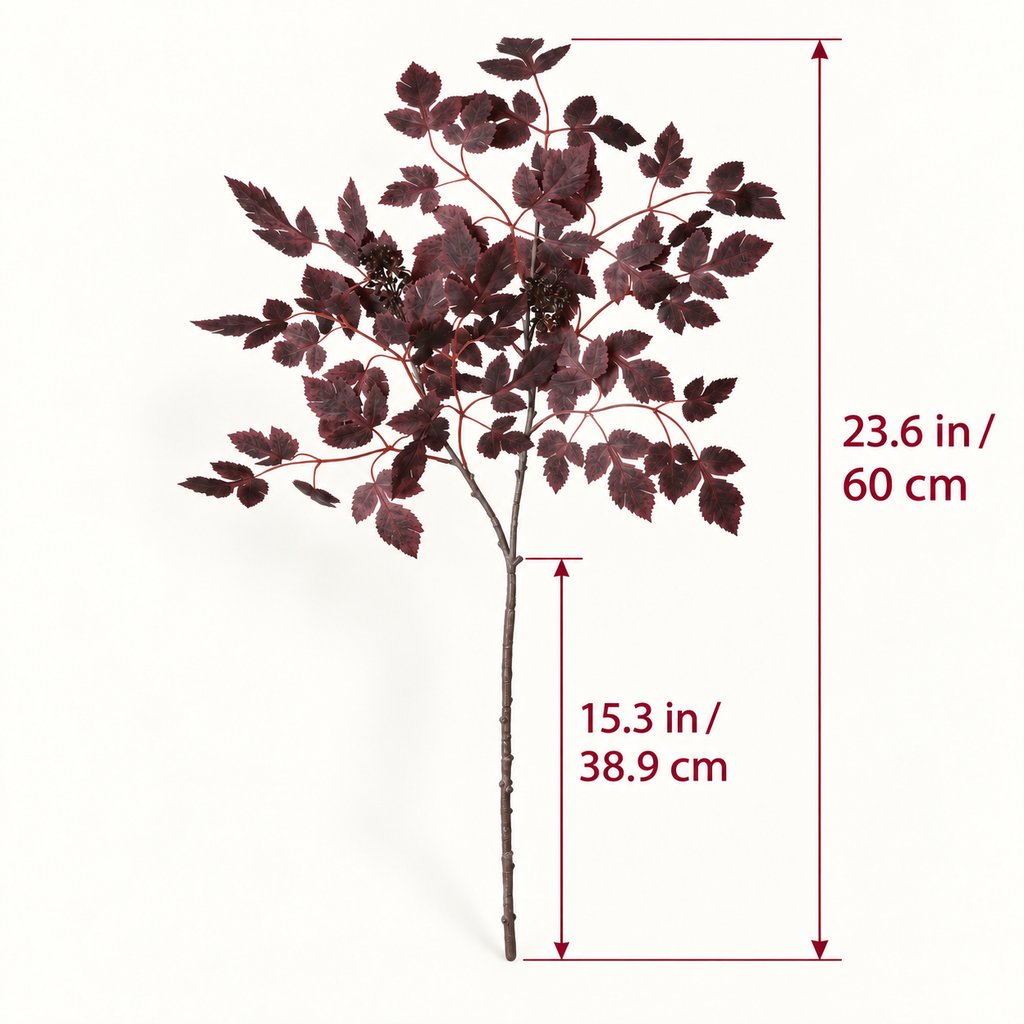 24-Inch Artificial Cimicifuga Plant with Realistic Silk Leaves and a Lifelike Touch