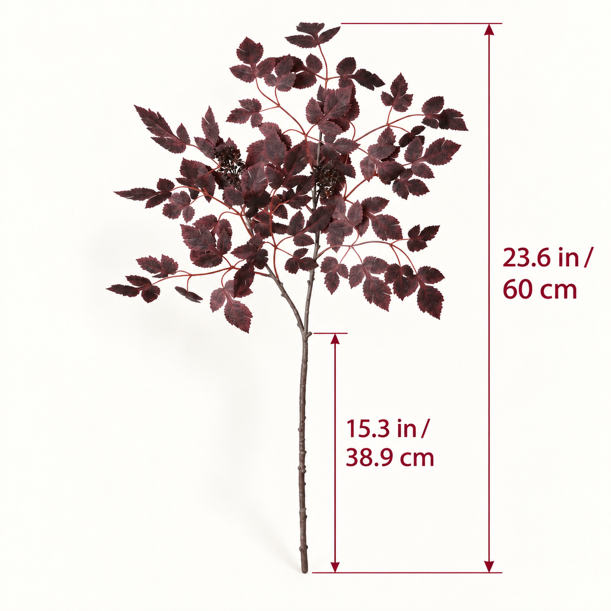 24-Inch Artificial Cimicifuga Plant with Realistic Silk Leaves and a Lifelike Touch