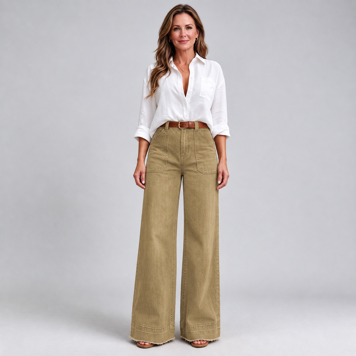 Vintage High-Waisted Wide-Leg Denim Jeans | Ultra-Soft Comfort & Relaxed Fit