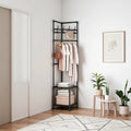 Multi-Functional Rolling Garment Rack with Bottom Storage