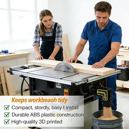 Table Saw Dust Collection Adapter – No Vacuum Needed, Less Sawdust & Easy Cleanup