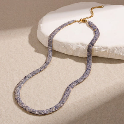 🐍✨ Snake-Inspired Statement Necklace — A Bold, Timeless Chain With Real Snake-Texture Details