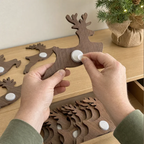 Santa & Reindeer Backlit Christmas Wall Decor for Living Room