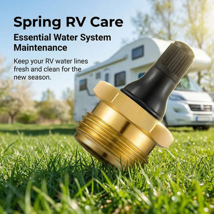 Solid Brass RV Blow Out Plug Adapter for Quick Winterizing & Water Line Protection