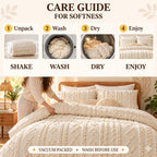 Boho Tufted Embroidery Comforter Set