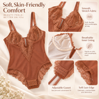 Double Control Lace V-Neck Bodysuit | Shapewear & Tummy Control