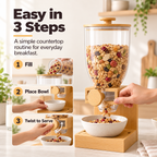 Bamboo Cereal Dispenser Countertop