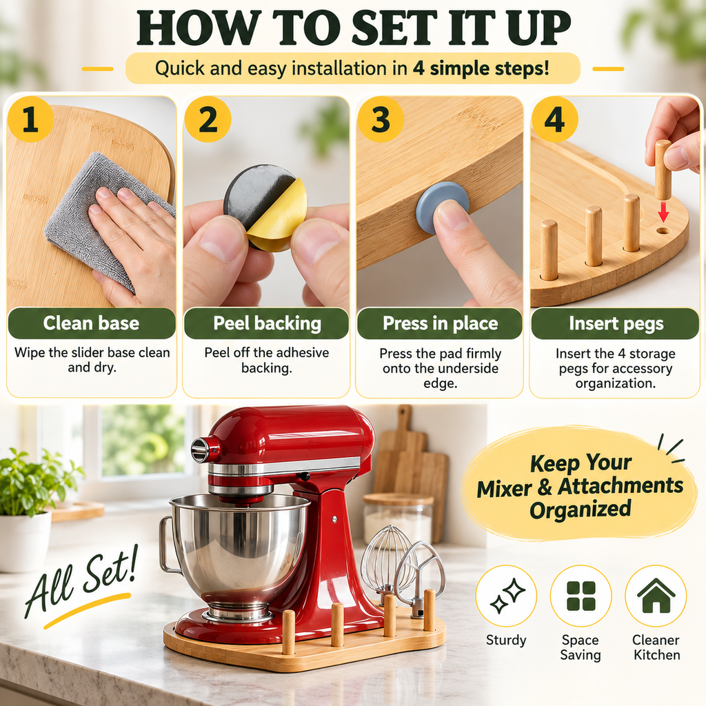 2-in-1 Mixer Slider with Storage for KitchenAid 4.5-5 Qt