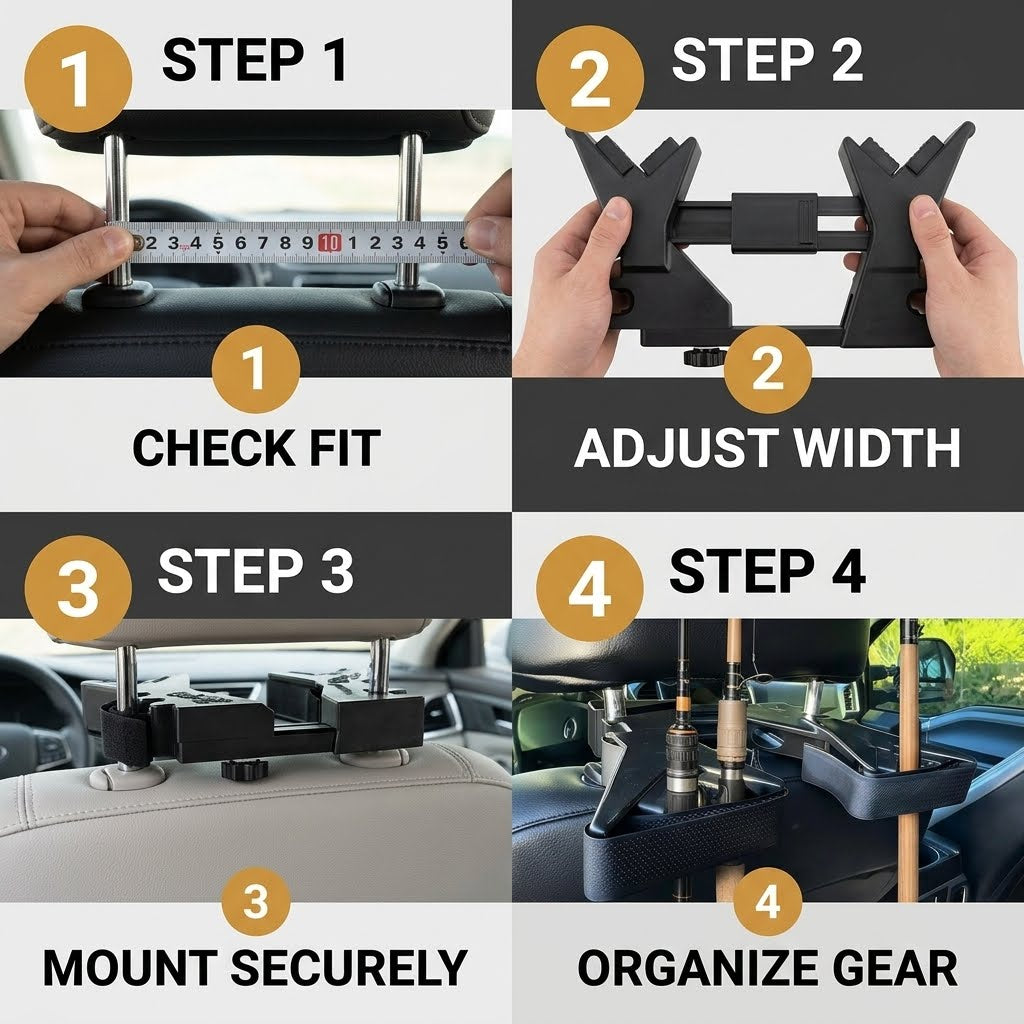 Adjustable Dual Gun Seat Mount – Secure, Space-Saving Rifle & Shotgun Holder for Trucks & SUVs