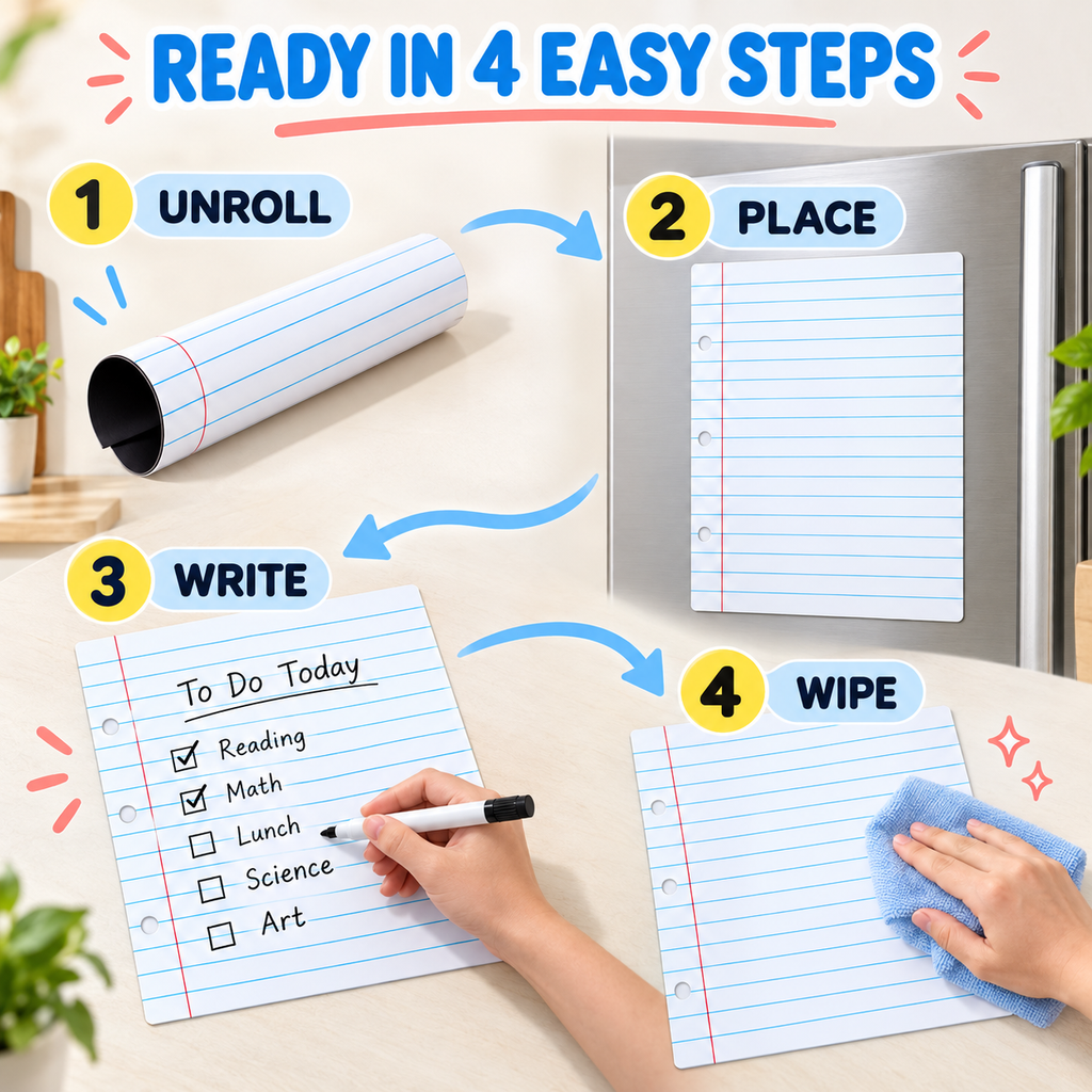 Magnetic Dry Erase Planner for Effortless Family Organization