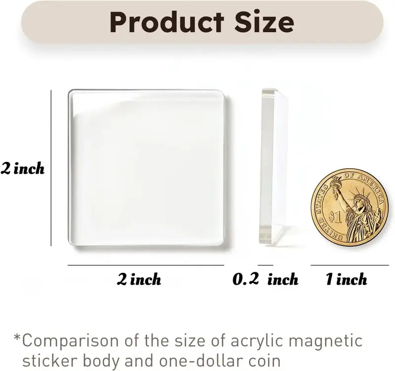 📸 Freeze Your Beautiful Memories | 10pcs Clear Acrylic Magnetic DIY Photo Frames for Fridge ✨