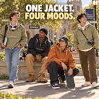 Men’s Half-Zip Windproof Waterproof Hooded Jacket