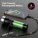 🏆HOT SALE⚡Waterproof Rechargeable Digital Display 2-in-1 Strong Light Flashlight