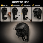 Skull Motorcycle Helmet Wall Mount