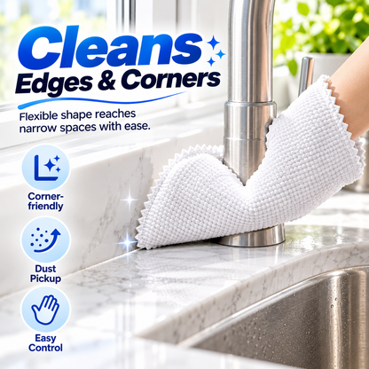 50-Pack Reusable Microfiber Cleaning Gloves – Wet & Dry Multi-Surface Cleaning