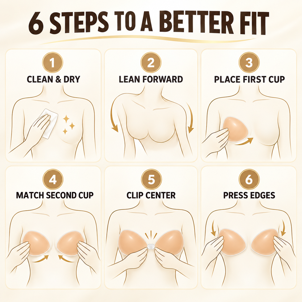 Invisible Adhesive Silicone Bra for Strapless & Backless Looks