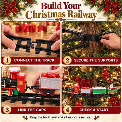 🎄 Animated Christmas Train Set for Around the Tree