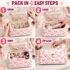 Handcrafted Hair Dryer & Makeup Organizer for Effortless Travel