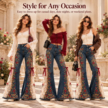 🎀✨ Princess Lace Jeans – Sweet Meets Street Style! 💕