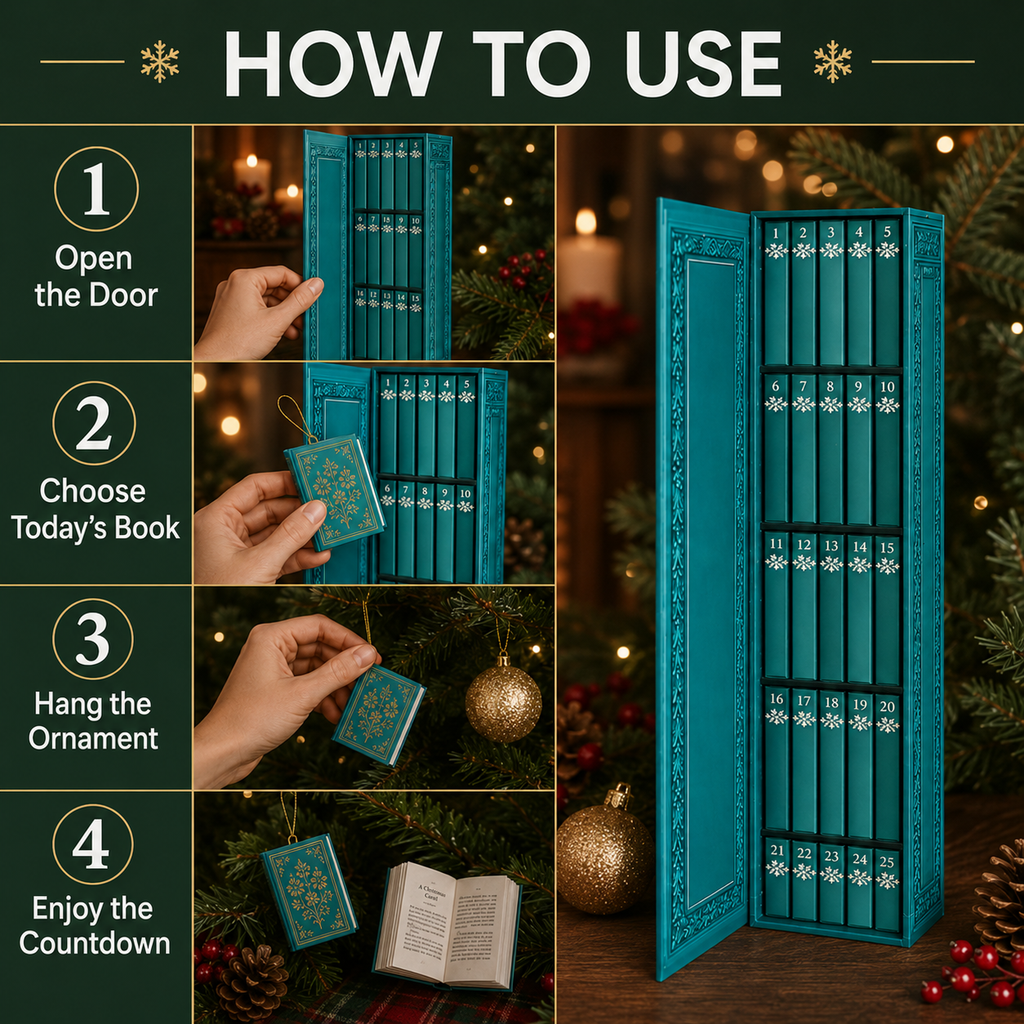 25-Day Mini Book Ornament Advent Calendar
