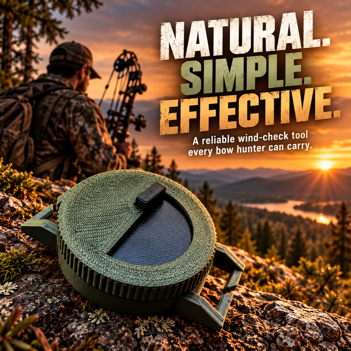 🦌 Natural Milkweed Storage Container – Track Wind Direction for Smarter Hunting! 🌲