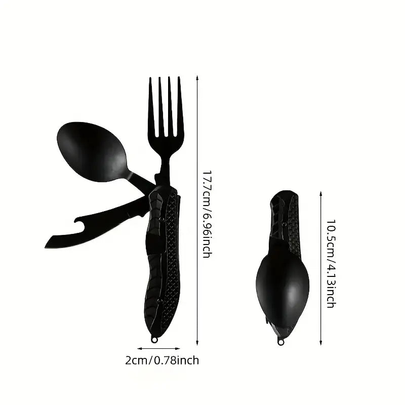 🥄 4-in-1 Folding Camping Utensil Set 🏕️