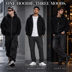 ✨️2026 NEW Men's Sequined Hooded Sweatshirt with Zipper and Pockets✨️