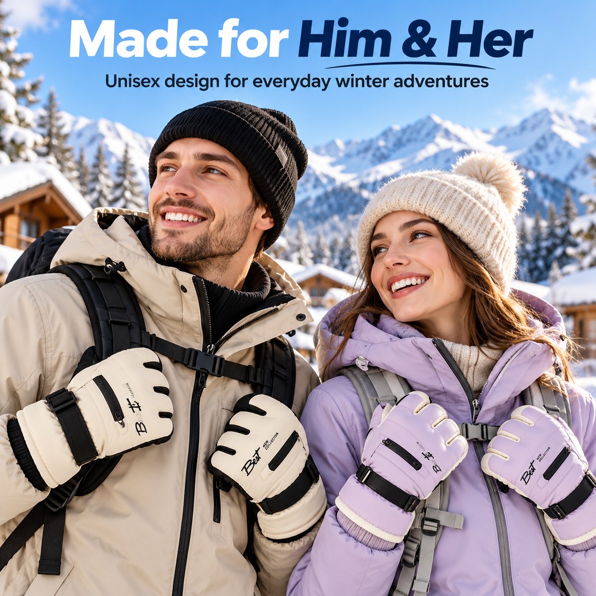 Winter Insulated Gloves – Warm Windproof Outdoor Gloves
