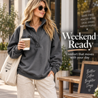 Women’s Oversized Henley Sweatshirt