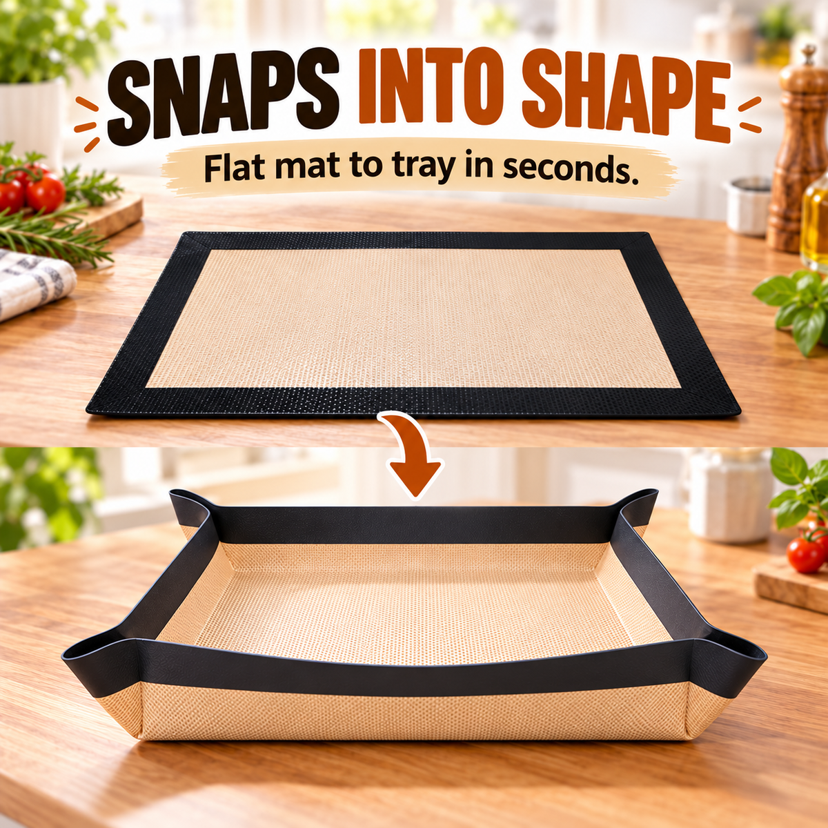 🔥 Non-Stick Silicone Baking Mat – Bake More, Clean Less! ✨