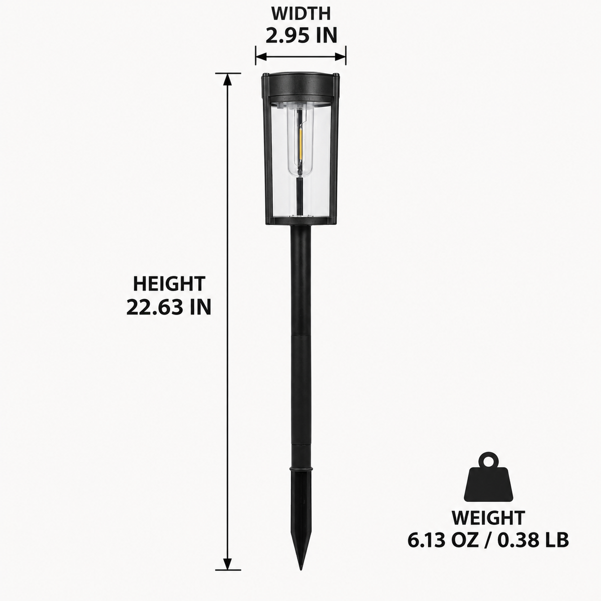 Solar LED Tungsten Filament Pathway & DIY Craft Light